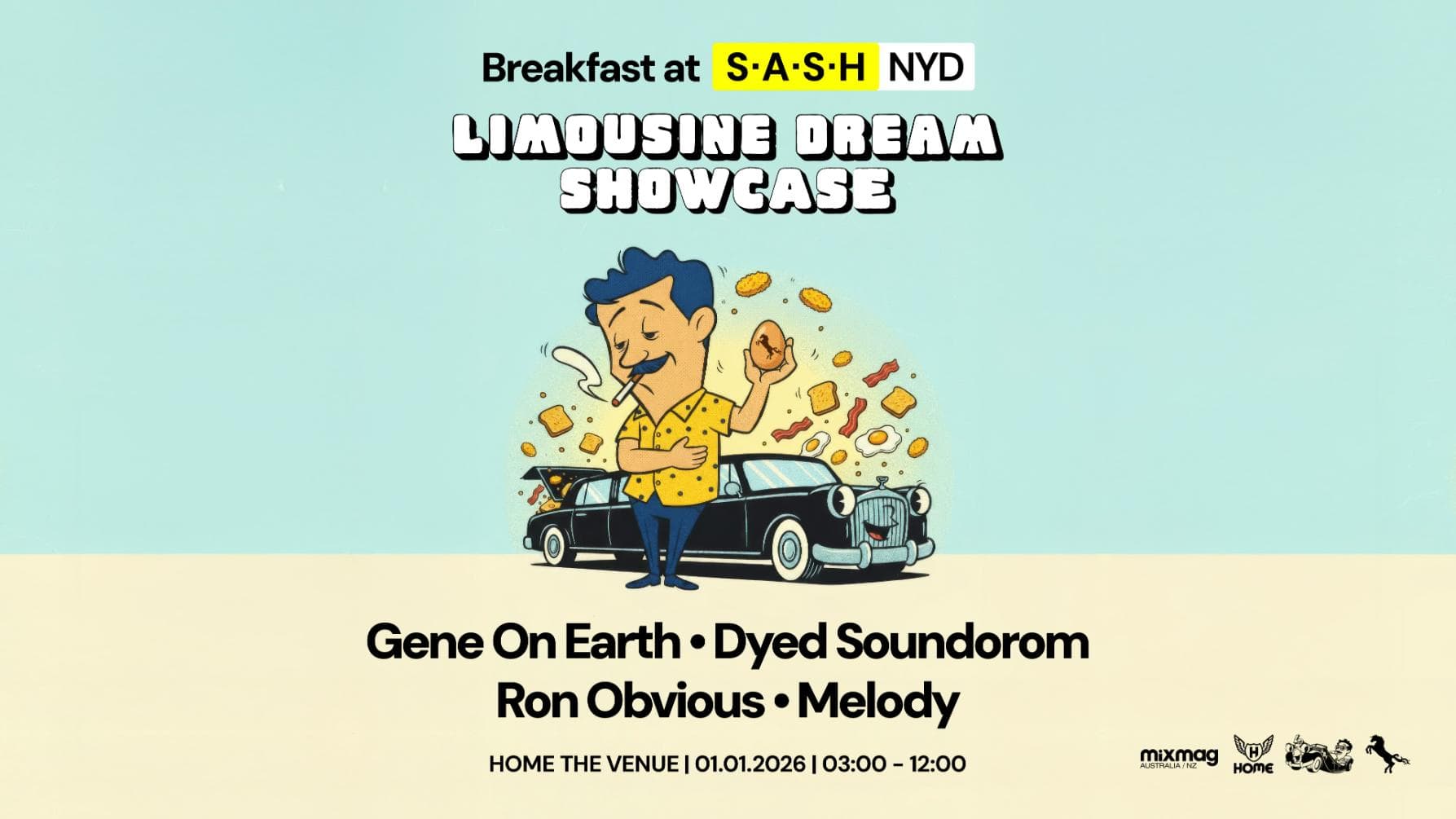 ★ Breakfast at S.A.S.H NYD ★ Limousine Dream Showcase ★ Thursday 1st Jan 2026 ★