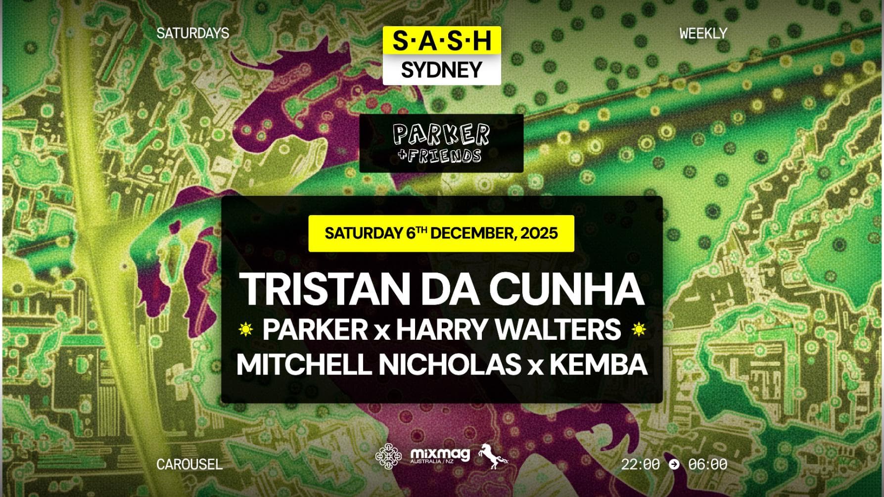 ★ S.A.S.H Sydney ★ Tristan Da Cunha ★ Saturday 6th December ★